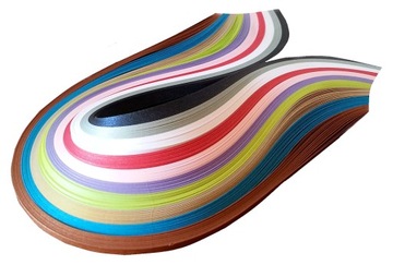Paski PERŁOWE MIX do quillingu 5mm 200szt Quilling
