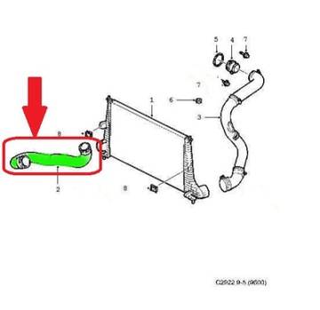 ТРУБКА ТУРБОИНТЕРКУЛЕРА SAAB 9-5 1.9 TiD 12755947