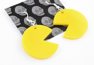 kolczyki PAC MAN Nintendo nerd vintage grunge K42