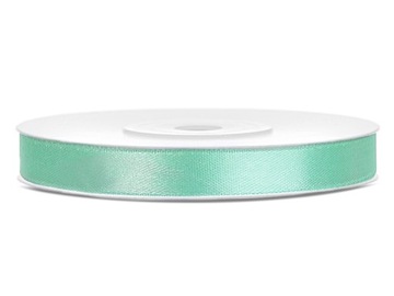 TASIEMKA WSTĄŻKA SATYNOWA mięta miętowy 6mm x 25m