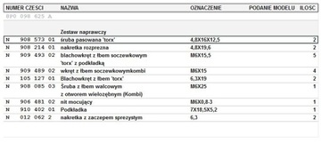 КОМПЛЕКТ КРЕПЛЕНИЙ ПЕРЕДНЕГО КРЫЛА AUDI A3 8P, ASO, ОРИГИНАЛ ОТ A SO