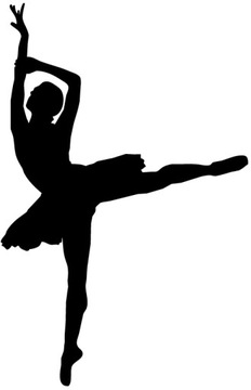NAKLEJKI NA ŚCIANĘ BALET BALERINA BALETNICA 150cm