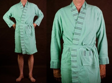 Элегантный мужской махровый халат M/L, разные ЦВЕТА