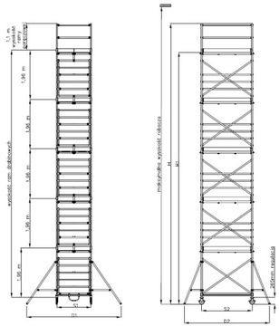 Алюминиевые леса, мобильные леса DRABEX