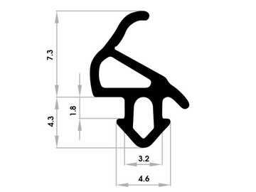 Уплотнитель оконный СЕРЫЙ S-1559 ALUPLAST 10м