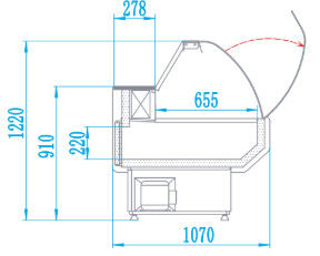 ХОЛОДИЛЬНЫЙ СТОЛБОК RAPA L-B1 201/107 БЕСПЛАТНАЯ ДОСТАВКА