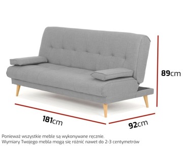 KANAPA VENICE 3 osobowa SOFA SKANDYNAWSKA MODERN