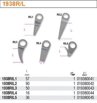 ЛЕЗВИЕ ДЛЯ РЕЗКИ АВТОМОБИЛЬНЫХ СТЕК BETA 1938R/L2