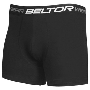 BELTOR BOKSERKI 01 MĘSKIE BAWEŁNIANE CZARNE SHORT BAWEŁNA ROZMIAR XXL