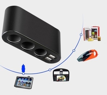 РАСПРЕДЕЛИТЕЛЬ ПРИкуривателя 12-24В + 2xUSB