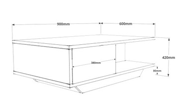 ЖУРНАЛЬНЫЙ СТОЛИК ASPEN BENCH БЕЛЫЙ/МАТОВЫЙ ЧЕРНЫЙ __КАЧЕСТВО