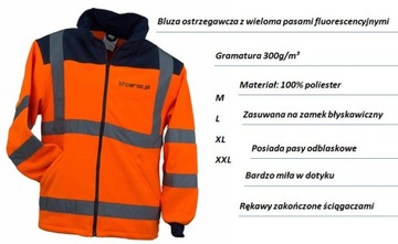 BLUZA POLAROWA ODBLASKOWA OSTRZEGAWCZA