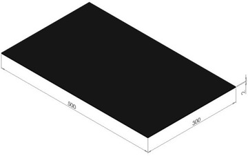 Płyta gumowa odbojna guma SBR 2x300x500 mm