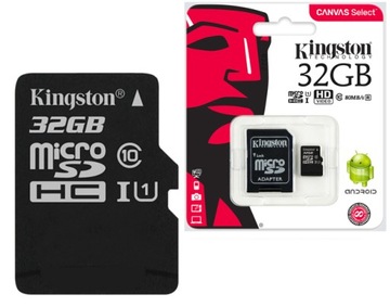 KINGSTON KARTA PAMIECI 32GB MICRO SD class 10 UHS