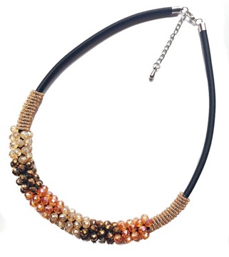 NASZYJNIK KOLIA CHOKER ELEGANCKI ETNO KORALIKI HIT
