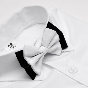 БЕЛАЯ РУБАШКА ДЛЯ МАЛЬЧИКОВ С ДЛИННЫМ РУКАВОМ И ГАЛСТКОМ-БАБОЧКОЙ 134 GALA FORM