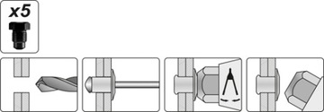 Кран-заклепочник YT-3609 3,2-6,4мм 330ММ