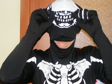 Мужской карнавальный костюм типа Morphsuit BONES M новый