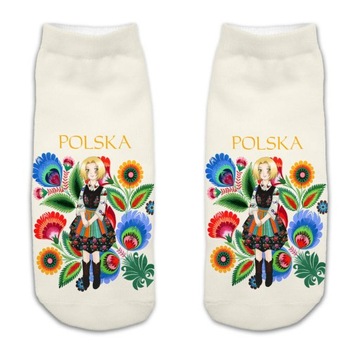 SKARPETKI STOPKI FULLPRINT ŁOWICZANKA NADRUK 3D