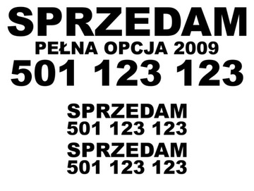 naklejka SPRZEDAM SAMOCHÓD - naklejki na auto