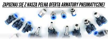 Szybkozłączka pneumatyczna trójnik T 2x4mm - 1x6mm