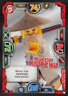 karta nr 189 Mega atak Mistrz Wu Lego Ninjago 3