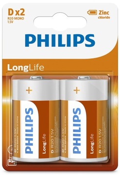 R20/D ЦИНК-ХЛОРДНАЯ БАТАРЕЯ LONGLIFE 1,5 В FI34.2 H61,5MM 198,0G