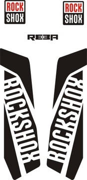 REBA ROCK SHOX czarne naklejki na amortyzator