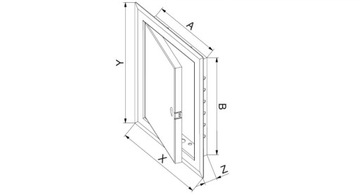 AWENTA НЕРЖАВЕЮЩАЯ ПРОВЕРОЧНАЯ ДВЕРЬ DMN 25x30