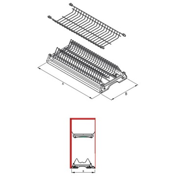 фото ориг. №4, Drain pipe dryer to dishwashing detergent with a stand to lockers 80cm white