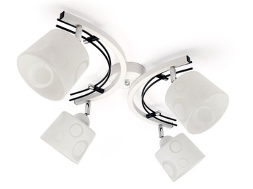 Lampa sufitowa plafon żyrandol 4xE27 klosz walec
