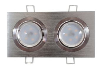 OPRAWA OPRAWKA HALOGENOWA ALUMINIUM SZCZOTKOWANE