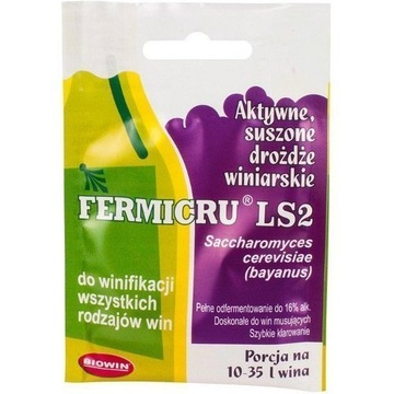 FERMICRU LS2 UNIWERSALNE AKTYWNE DROŻDŻE WINIARSKI