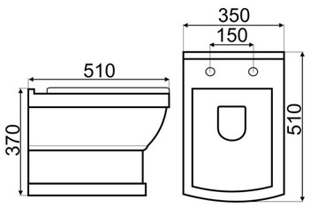 Novoterm Miska WC podwieszana Kleopatra 16 z deską