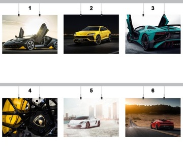 PLAKAT LAMBORGHINI AUTO 59x42 CM 6 WZORÓW MATOWY