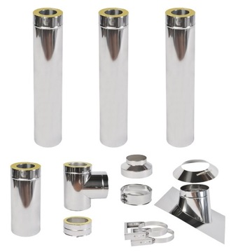 KOMIN FI 130/190 DWUŚCIENNY 4M 0,8mm IZOLOWANY