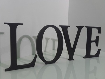 ДОМ ЛЮБОВЬ 20СМ ТОЛЩИНА 2СМ 3D НАДПИСЬ НА СТЕНЕ