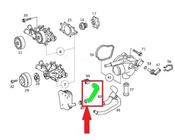 RURA WĄŻ TURBO MERCEDES VITO 2.2 CDI 6112030582