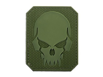 Naszywka velcro Pirates skull PVC Olive Zielona Punisher