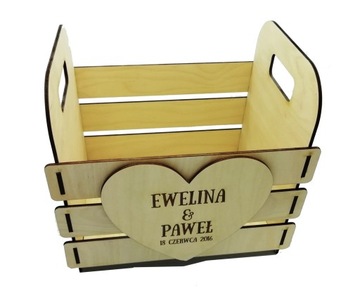 Skrzynka prezentowa drewniana duża Grawer Logo