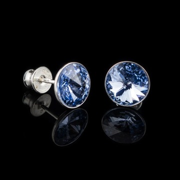 Kolczyki ENGELKE SWAROVSKI niebieskie oczka blue