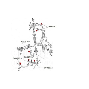 AUDI A4 B5 B6 B7 Tuleje Wahacza Komplet zawieszenia Przedniego Poliuretan
