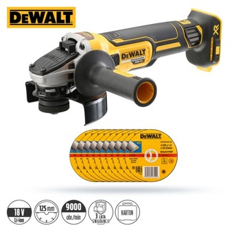 БЕСЩЕТОЧНАЯ ШЛИФОВАЛЬНАЯ МАШИНА DeWalt DCG405N 18В + ДИСКИ