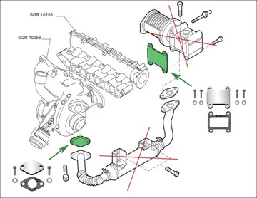 Заглушки EGR ALFA ROMEO FIAT 1.9 JTDM OPEL 1.9CDTi