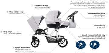 КОЛЯСКА BEBETTO TWIN 42 CYBEX ATON 5 SET 0-13