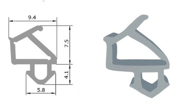 Uszczelki do okna okien okienne KV-5A VEKA WEKA Uszczelka okienna szare