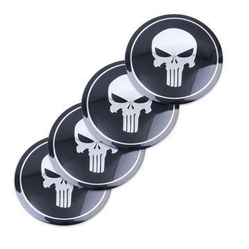 Emblemat na dekielki kapsle PUNISHER SKULL 56mm