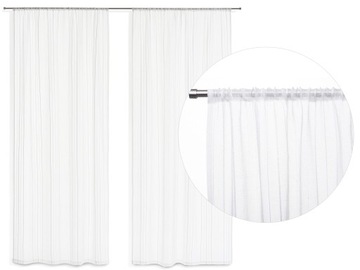 Firana Zasłona biala Sypialnia 140x260cm KONSIMO