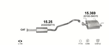 Комплект глушителей Nissan Almera двиг. 1,5-1,8 00-06