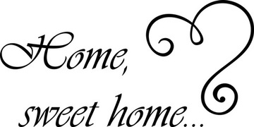 Dekoracyjne naklejki na ścianę napisy CYTAT do sypialni sweet home 50 cm